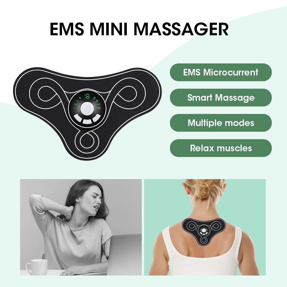 Other Massage Items Microcurrent Mini Cervical Massager EMS Pulse Muscle Eletric Stimulation Smart 8 Modes Neck Back Body Pain Relief Health Care 2308