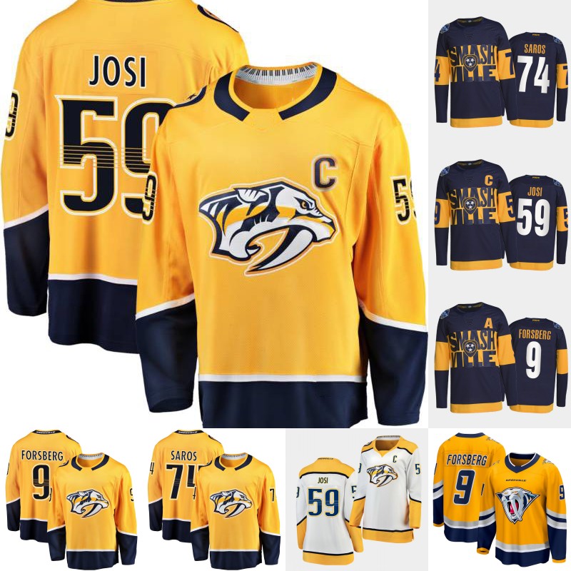 Roman Josi Predator Jersey Luke Evangelista Cole Smith Filip Forsberg Juuse Saros Yakov Trenin Kiefer Sherwood Denis Gurianov Michael McCarron Dante Fabbro Jersey