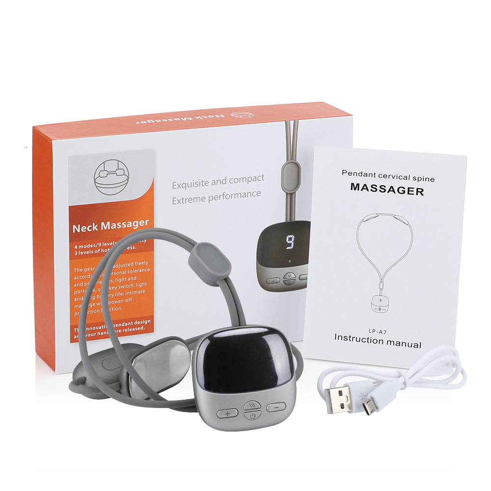 Other Massage Items Portable Electric Neck Massager TENS EMS Double Pulse Compress Smart Shoulder Neck Dredge Spine Pain Relief Tool Health Care 23081