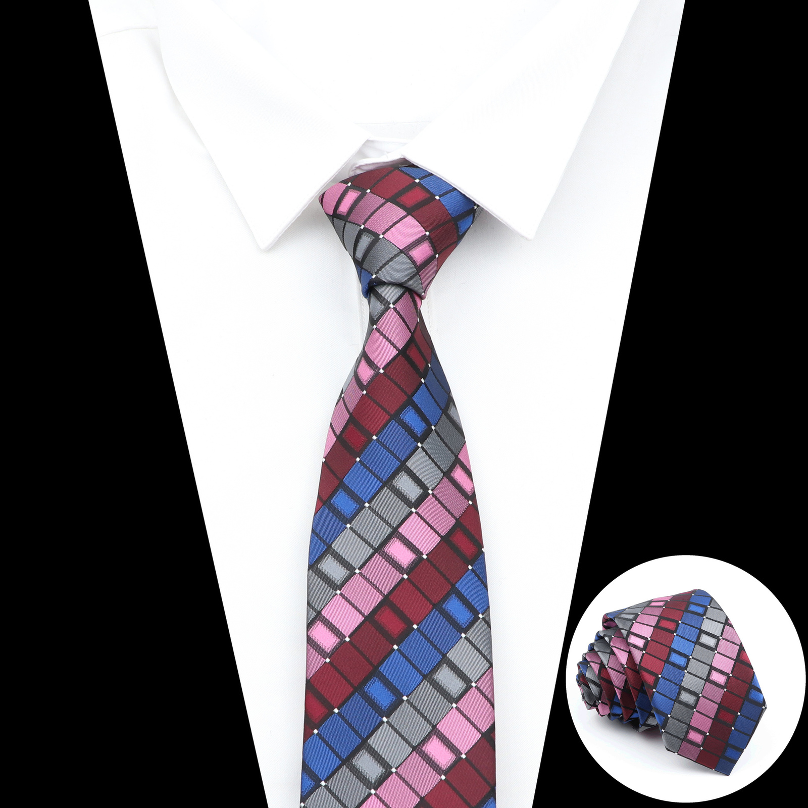 Neck Ties Fashion Men s Tie Stripe Jacquard Plaid 6cm Slim N Neckties Man Accessories Daily Wear Cravat Wedding Party Gift For 230818