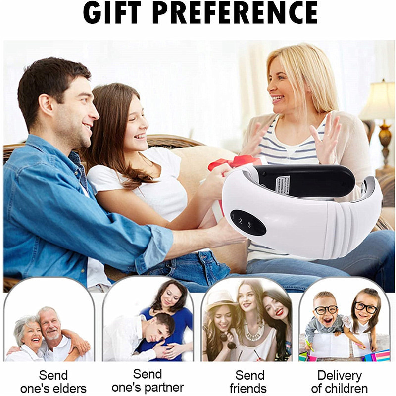 Other Massage Items Electric Neck Massager Pulse Back Far Infrared Heating Tool 6 Mode Power Control Cervical Tool Health Care Relaxation Machine 2308