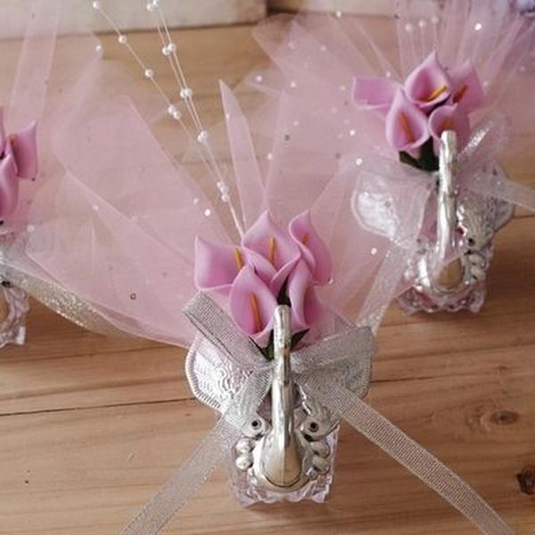 Wedding Favor Holders Acrylic Swan With Beautiful Lily Flower Party Gift Candy Favors Novelty Baby Shower SweetZZ