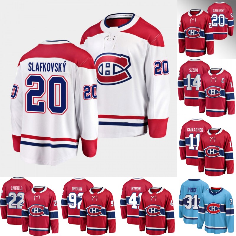 Montreal Juraj Slafkovsky Canadien Jersey Cole Caufield Nick Suzuki Alex Newhook Josh Anderson Arber Xhekaj Brendan Gallagher Michael Pezzetta Kirby Dach Jerseys