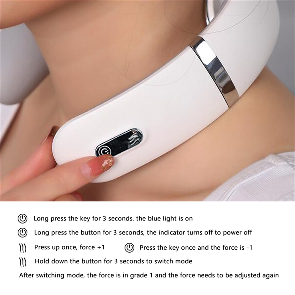 Other Massage Items Portable Smart Electric Neck Massager Shoulder Body Massager Low Frequency Magnetic Therapy Pulse Pain Relief Tools Health Care 23