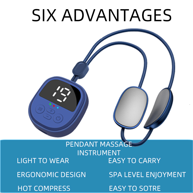 Other Massage Items Pendant Neck Massager Low Frequency 9 Levels for Neck Arm Leg Shoulder Massager Health Care Tools Portable Relaxation Device 23081