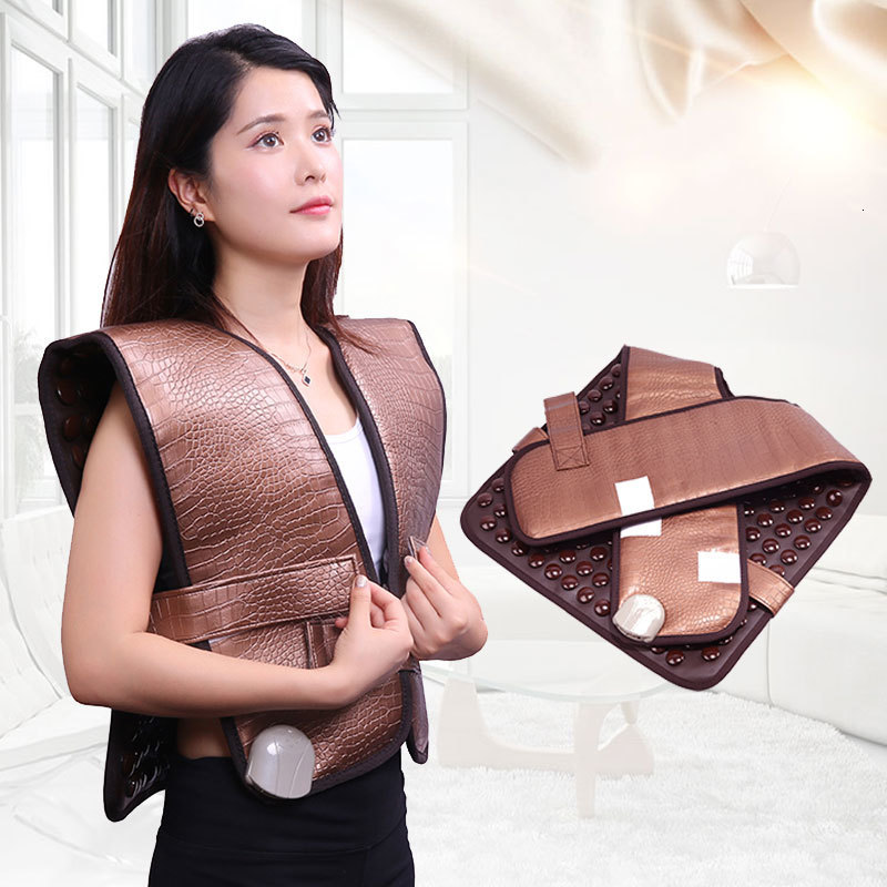 Other Massage Items Back Pain Relief Waistcoat Cervical Infrared Therapy Spine Care Stone Thermal Mat Body massager physical therapy home health car 2