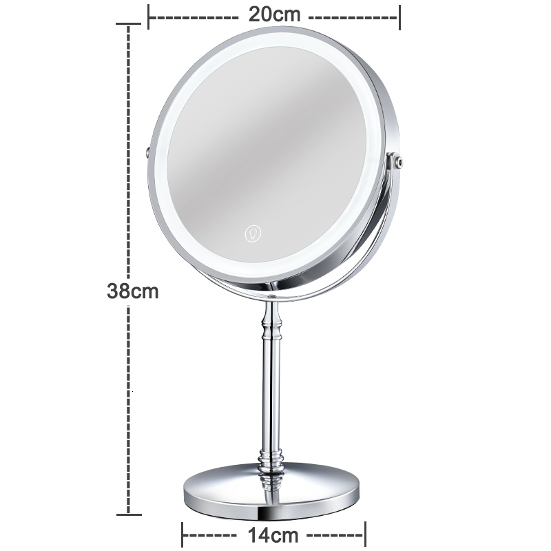 Compact Mirrors 8 Inch Gold Makeup Mirror With Light USB Charging 10X Magnifying Vanity Mirror Backlit Adjustable Light Standing Cosmetic Mirror 23081