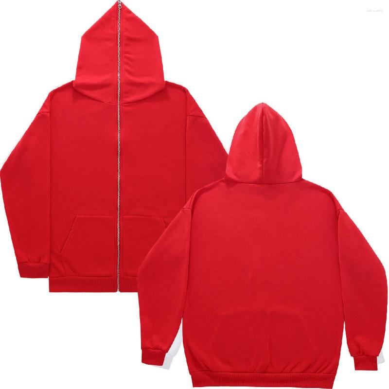Oversized Hoddies Men Hoodies Blank Y2k Full Face Zipper Retro Hip Hop Hoodies&Sweatshirt Loose Oversized Haruk Highstreet Streetwear Coat Drop Should