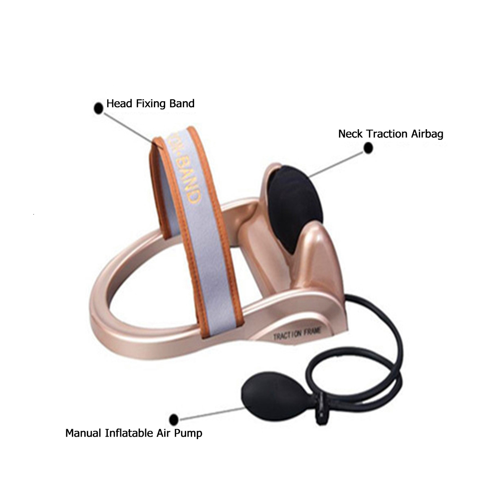 Other Massage Items Filled Air Head Massager Cervical Tractor Neck Traction Posture Pump Relax Vertebra Massage Spine Muscle Pain Relief Health Care 2