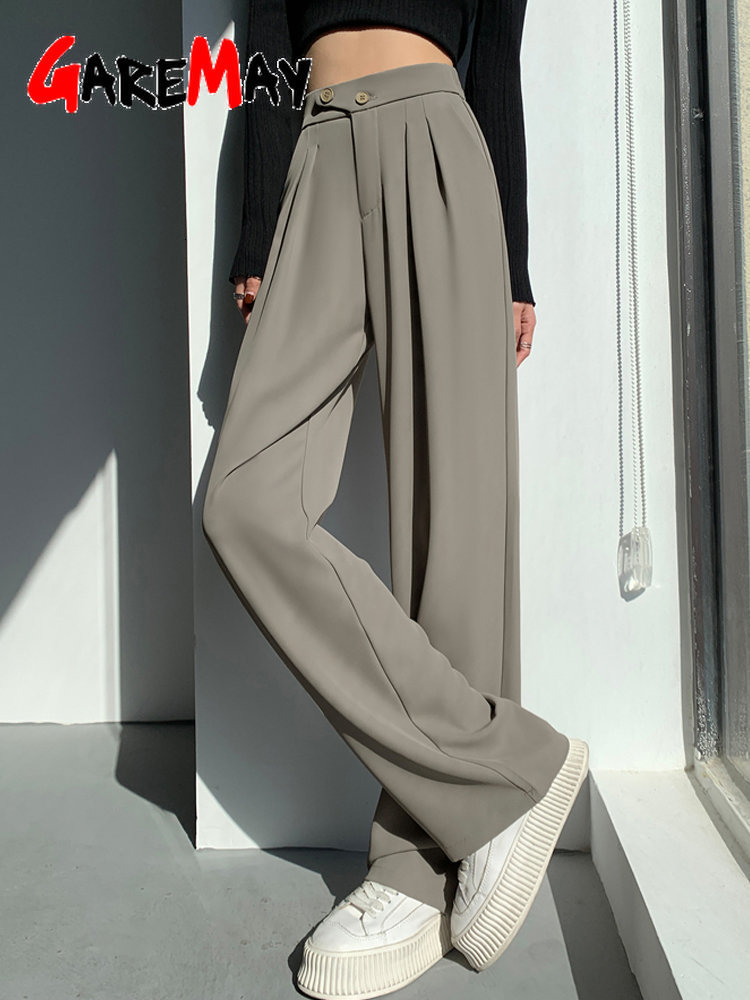 Womens Pants Capris Woman Pant Suits Korean Style Elegant Straight Summer Women Casual Outfits Classic White Wide High Waist 230818