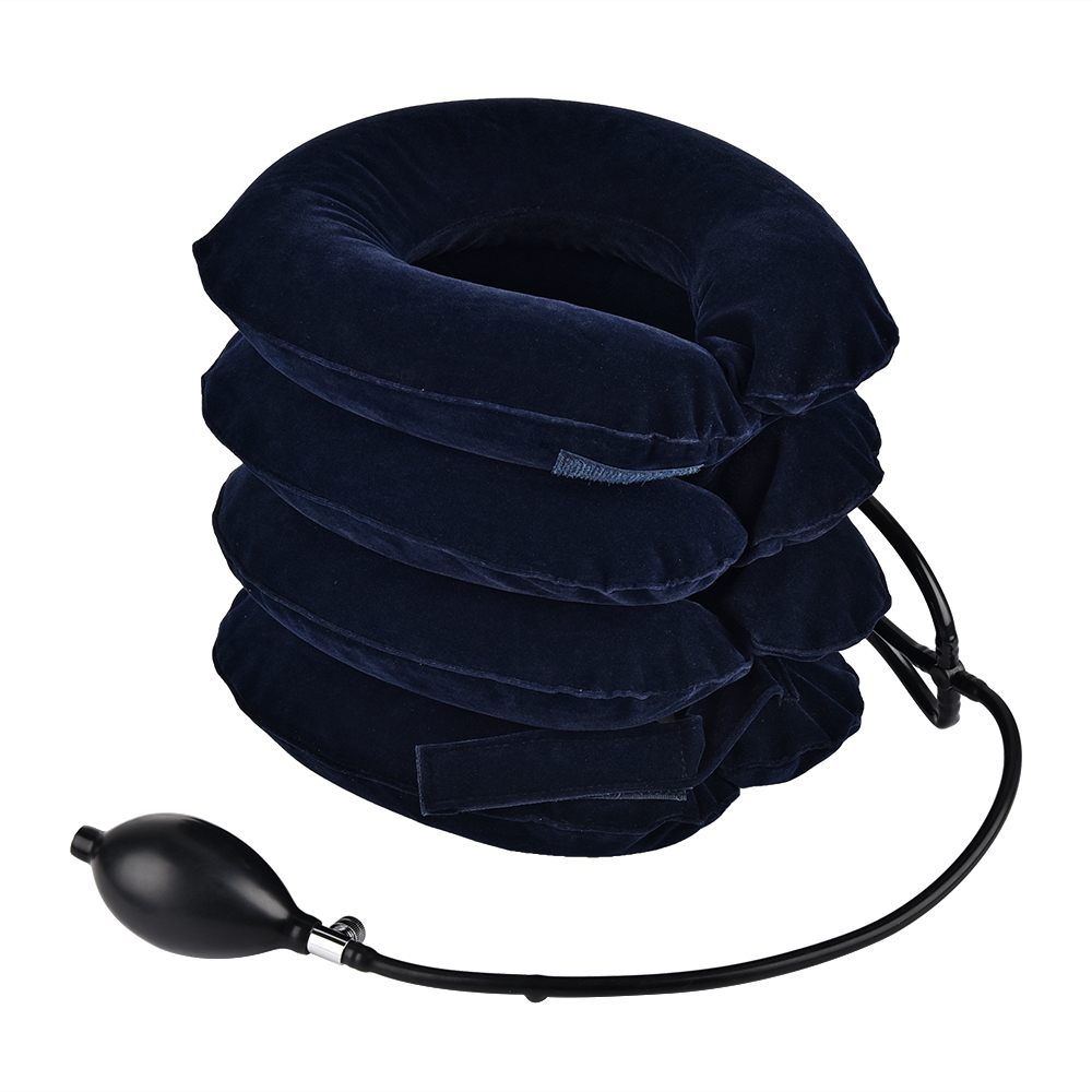 Other Massage Items 3 Layer Air Cervical Inflatable Collar Neck Massager Traction Vertebra Therapy Soft Brace Pain Relief Pillow Health Care Massage 2