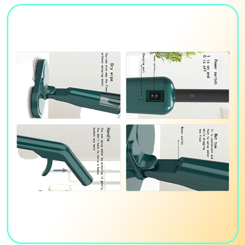 Electric Floor Mops With Sprayer Handheld Spin And Go Mop Without Cable Water Tank Washing Mop Cleaning Household3489299