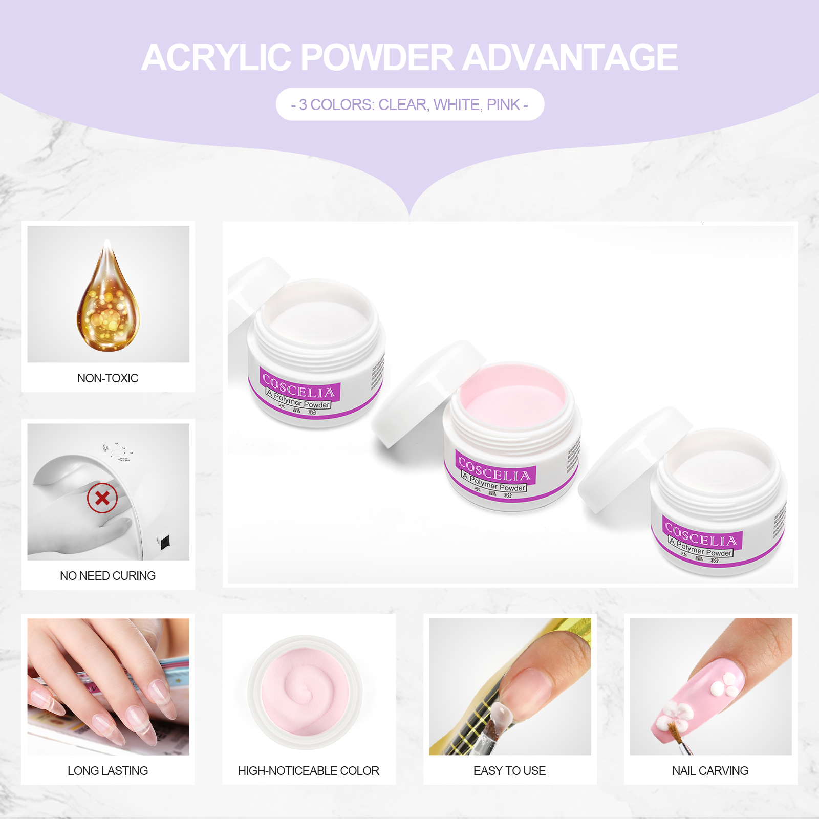 Nail Art Kits COSCELIA Acrylic Powder Set Nail Drying Lamp Nail Drill Glitter All For Manicure Machine Tools Brush Professional Nail Kit Nails 230818