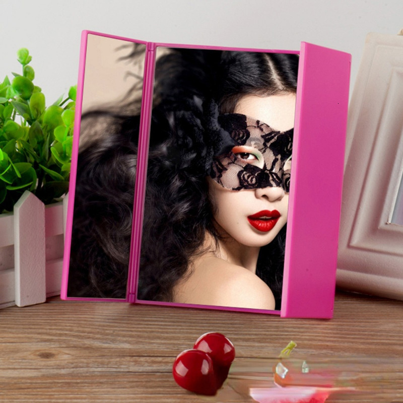 Compact Mirrors Portable LED Light Makeup Mirror Vanity Lights Compact Make Up Pocket Mirrors Vanity Cosmetic Hand Folding Led Mirror Lamp 230818