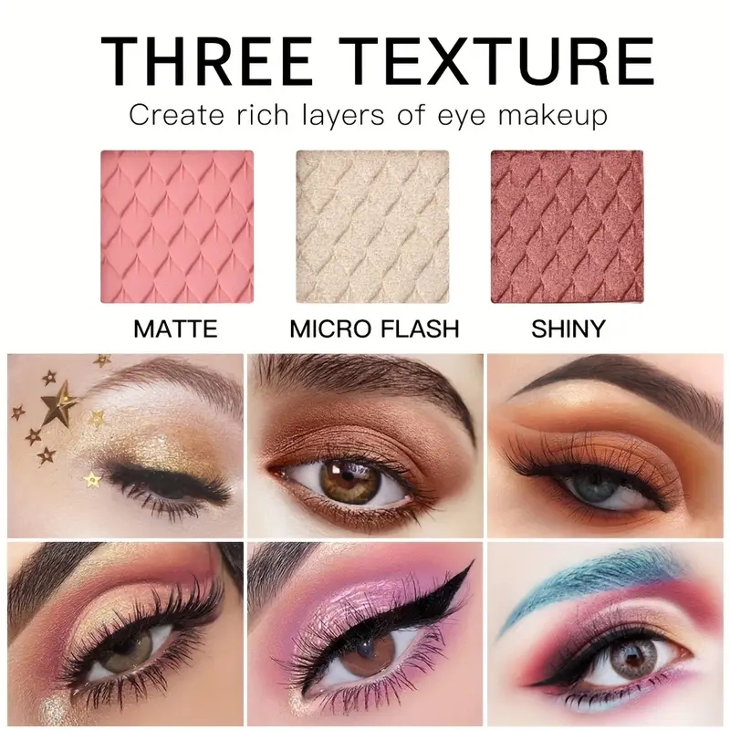 Full Set Multi-Color Eyeshadow Palette with Shimmer, Matte, and Decolorize Options - Perfect Gift for Makeup Lovers