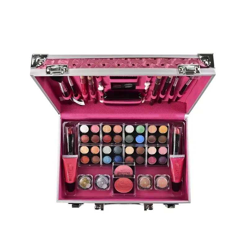 Makeup Gift Box Set, Eyeshadow Glitter Powder Concealer Lip Liner Eyeliner Pencil Brushes Lipsticks Blushes Cosmetics Set