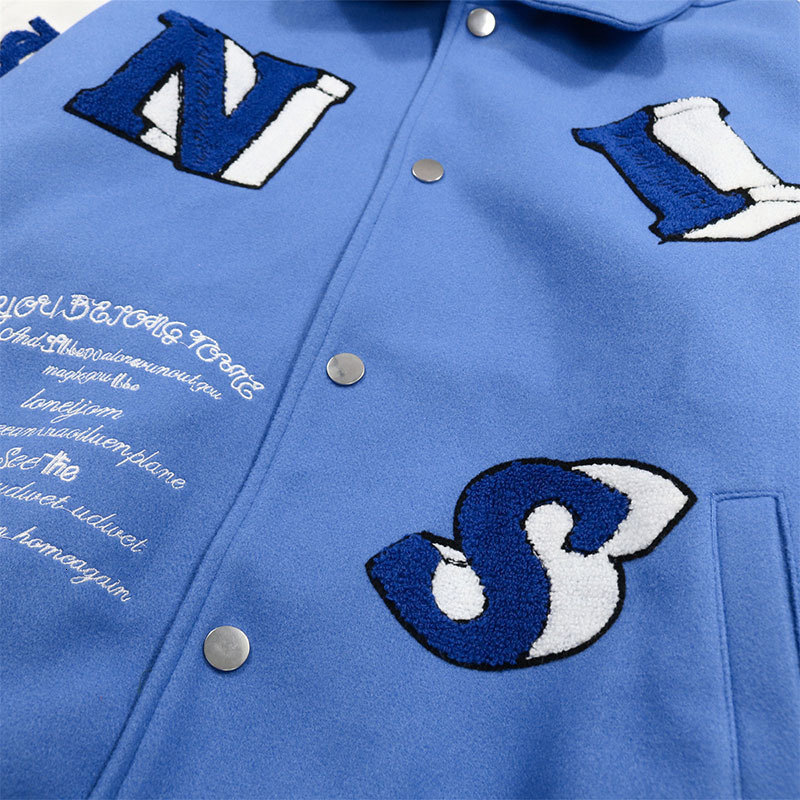 Mens Jackets Skeleton Flocking Baseball Jacket Men Women Blue Hip Hop Streetwear Patchwork Varsity Loose Bomber College Coats Unisex 230818