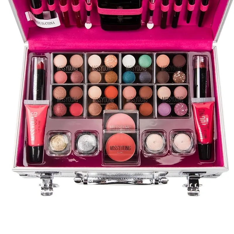 Makeup Kits Portable Cosmetics Eyeshadow Setting Powder Face Blush Lipgloss Contour Eyebrow Powder Lip Liner, Mother's Day Gifts For Mom