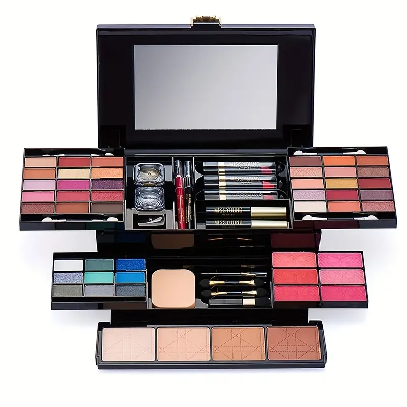 Cosmetics Box Set, 36 Colors Eyeshadow 6 Colors Blush And 4 Contouring , 2 Glitter Eyeshadow Cream, Mascara And Eyeliner Liquid , Lipstick Pen, Eyebro