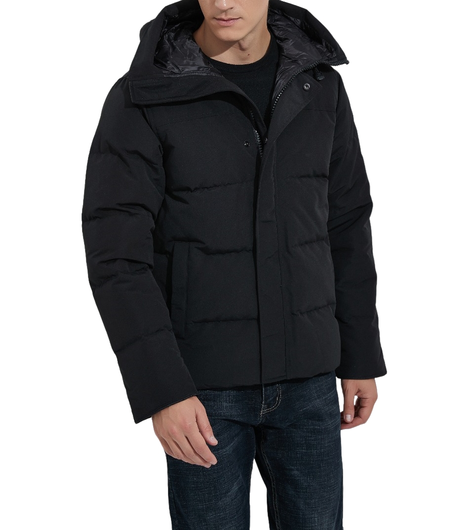 Mens parkas Outerwear Winter Coats from Canadian goose down jacket Outdoor sports white duck windbreak parker long collar hat real wolf fur skin Pilot jackets