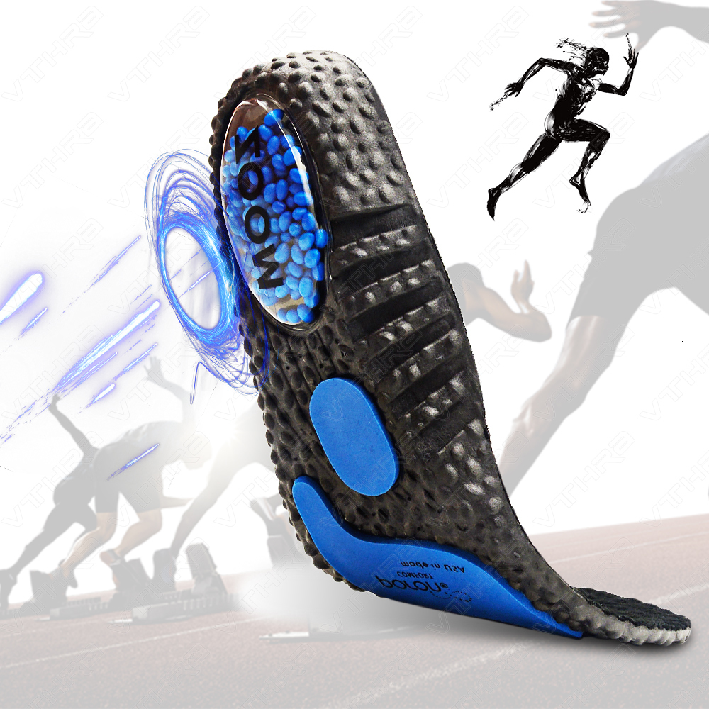 Shoe Parts Accessories Shock Absorption EVA Upgrade Sport Silicone Insoles for Breathable Arch Support Orthopedic Running Shoes Inserts Men Women Sole