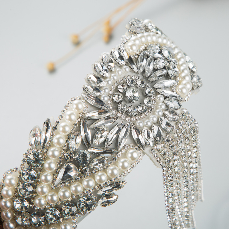 Baroque Hair Hoop Headband Iced Out Bridal Head Band For Ladies Women Girls FG785-B