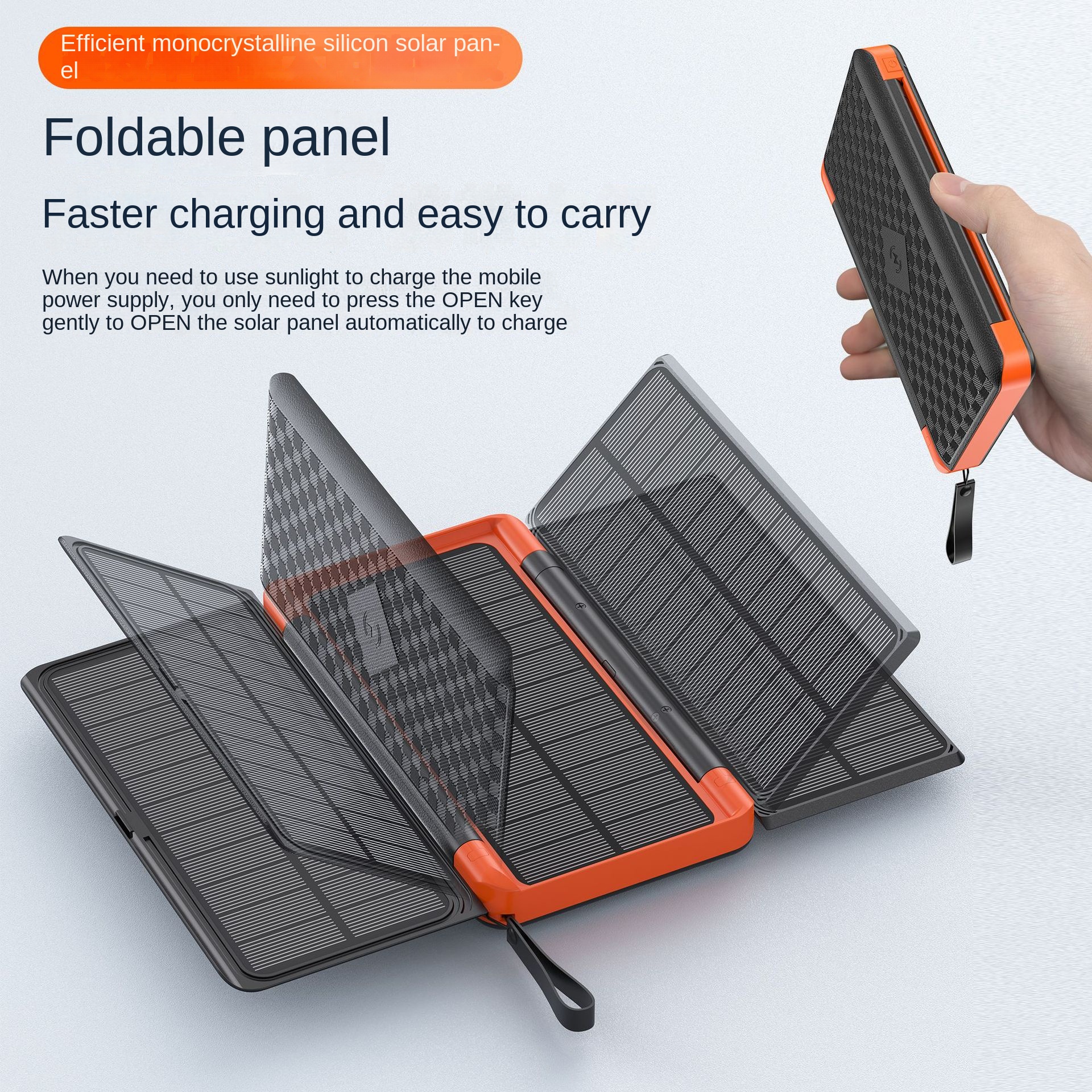 7000 10000 20000mAh Power Bank with Lamp LED Display Fast Charging Powerbank Solar Portable Charger Wireless USB-C Quick Charging Waterproof Backup Ba