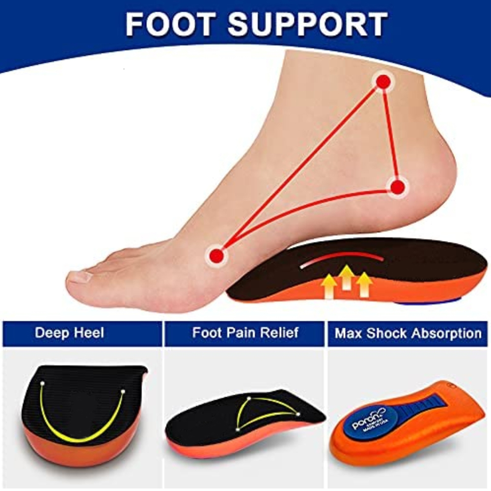 Shoe Parts Accessories Orthopedic Gel Insoles for Plantar Fasciitis Ortics Flat Feet Heel Spur Treatment Pain Relief Shoes Cushion Pads 230812