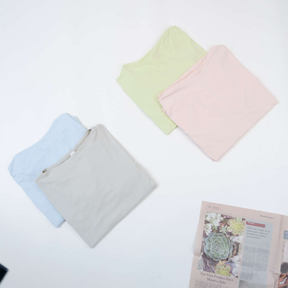 Women Summer Back in ActioN Short Sleeve T-shirts Loose Elastic Quick Dried Ice Silk Round Neck Short Sleeve Fiess Yoga Dance Sports Top New
