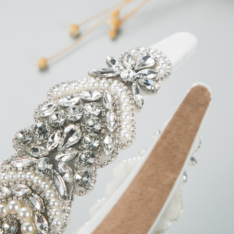 Baroque Hair Hoop Headband Iced Out Bridal Head Band For Ladies Women Girls FG785-B