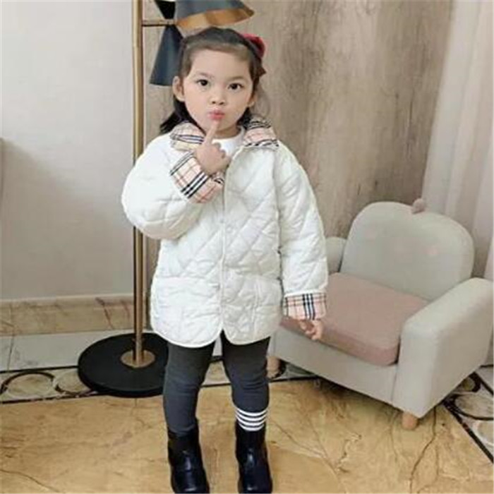 Kids Cotton Coat Toddler Baby Boys Girl Outwear Two-Sided Fashion Winter Jacket New Plaid Childrens Clothes