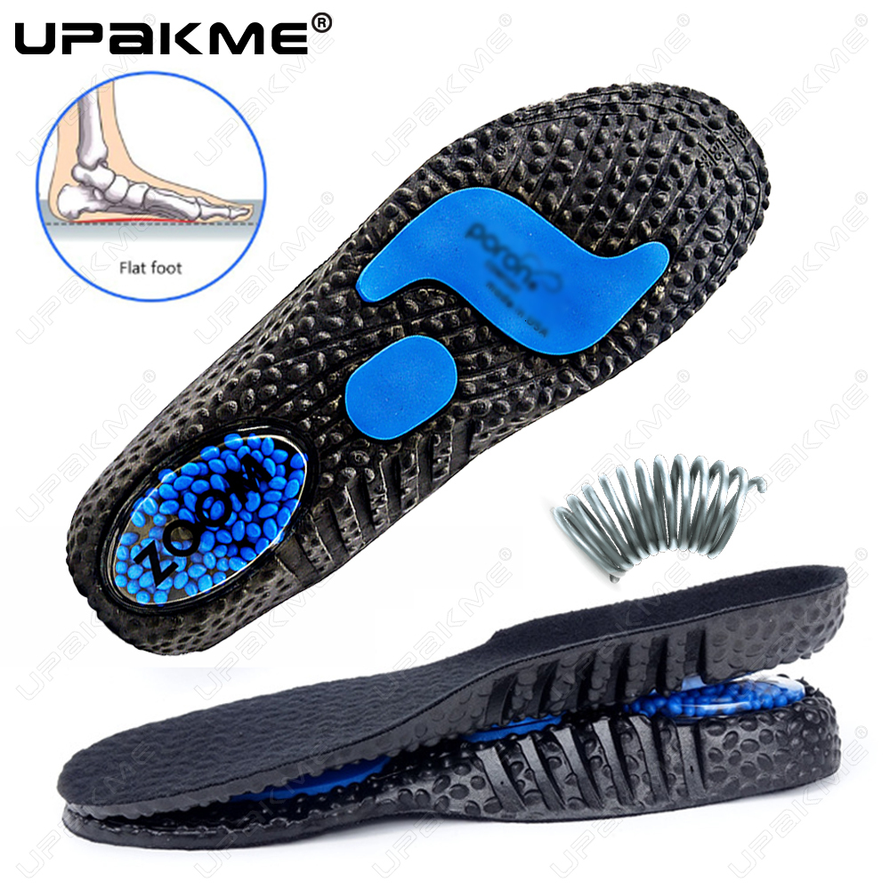 Shoe Parts Accessories Shock Absorption EVA Upgrade Sport Silicone Insoles for Breathable Arch Support Orthopedic Running Shoes Inserts Men Women Sole