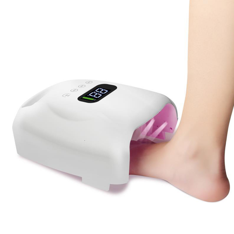 Nail Dryers 96W Rechargeable Nail UV LED Lamp Red Light Nail Gel Baker Manicure Machine Pedicure Lamps Wireless Nail Lamp 230818