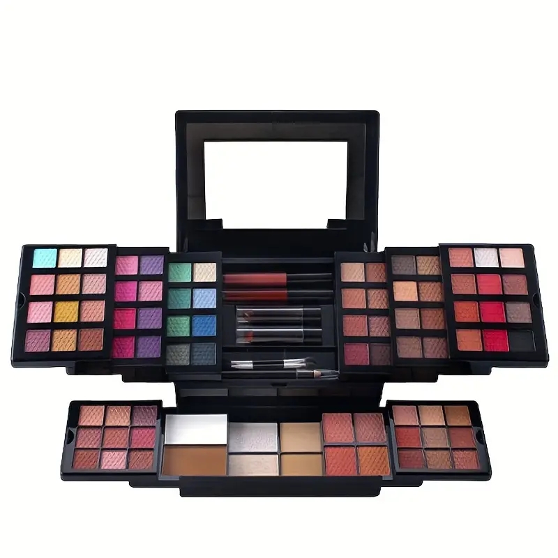 Full Set Multi-Color Eyeshadow Palette with Shimmer, Matte, and Decolorize Options - Perfect Gift for Makeup Lovers