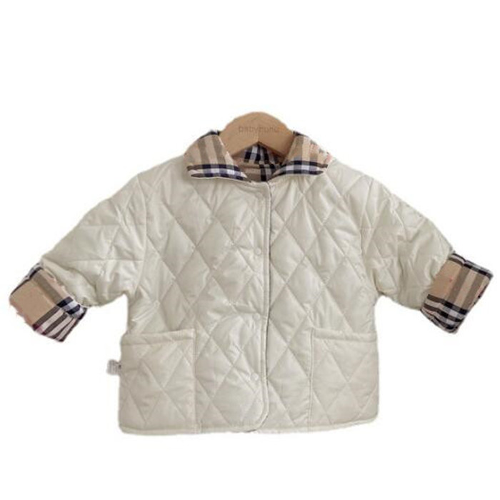 Kids Cotton Coat Toddler Baby Boys Girl Outwear Two-Sided Fashion Winter Jacket New Plaid Childrens Clothes