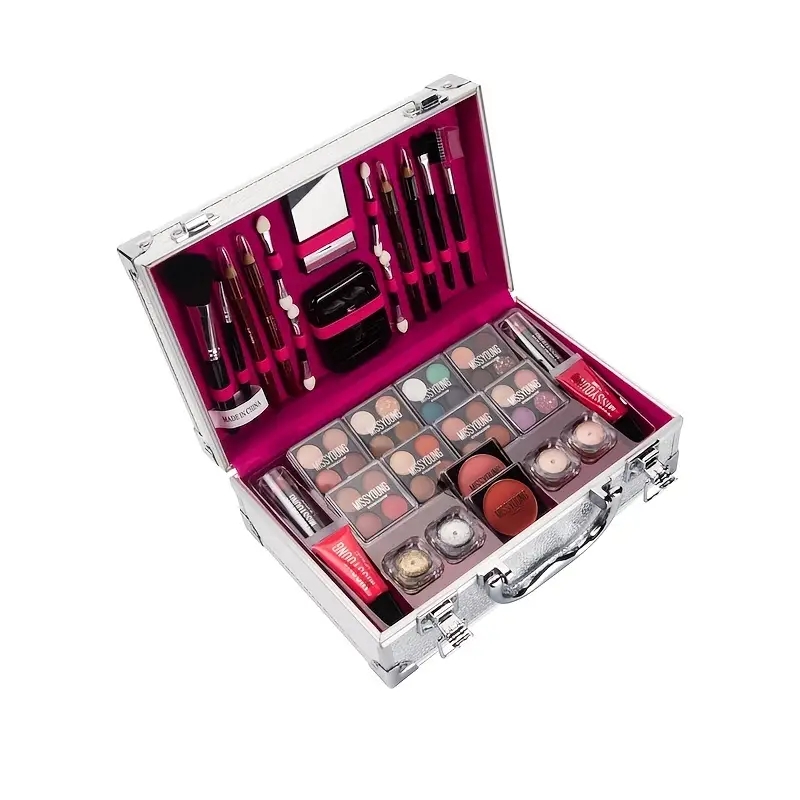 Makeup Kits Portable Cosmetics Eyeshadow Setting Powder Face Blush Lipgloss Contour Eyebrow Powder Lip Liner, Mother's Day Gifts For Mom