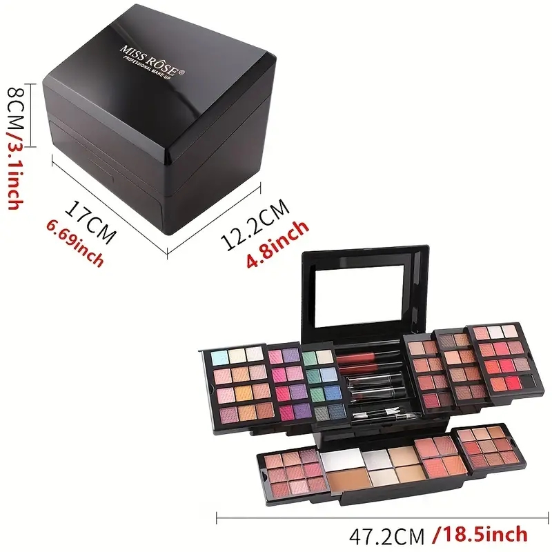 Full Set Multi-Color Eyeshadow Palette with Shimmer, Matte, and Decolorize Options - Perfect Gift for Makeup Lovers