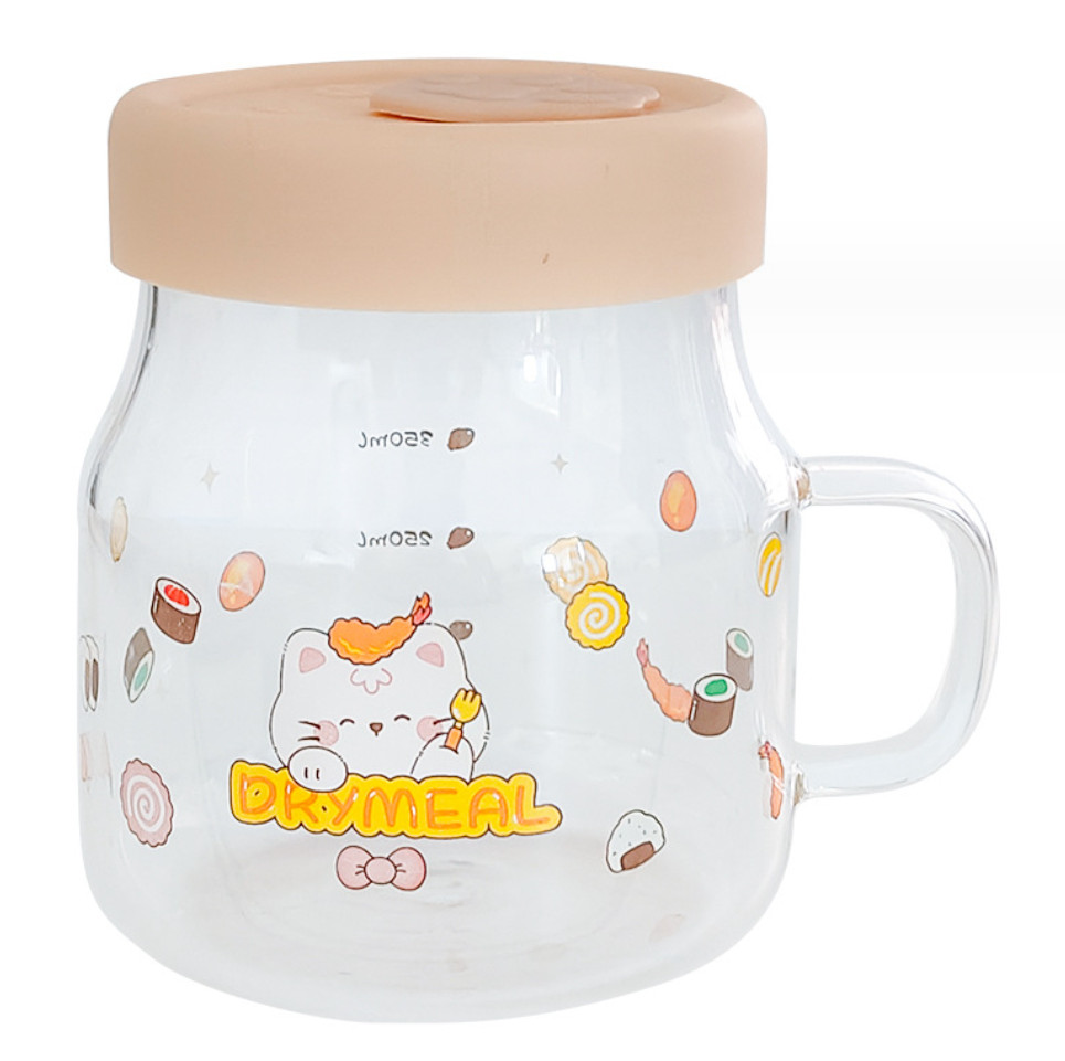 The latest 17oz with a lid with a straw glass coffee mug, many styles choose, support customization of any logo