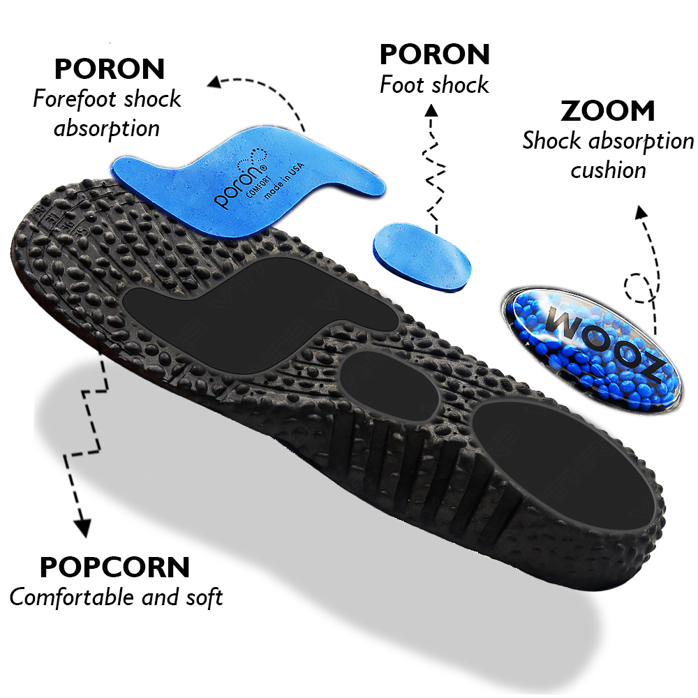 Shoe Parts Accessories Shock Absorption EVA Upgrade Sport Silicone Insoles for Breathable Arch Support Orthopedic Running Shoes Inserts Men Women Sole