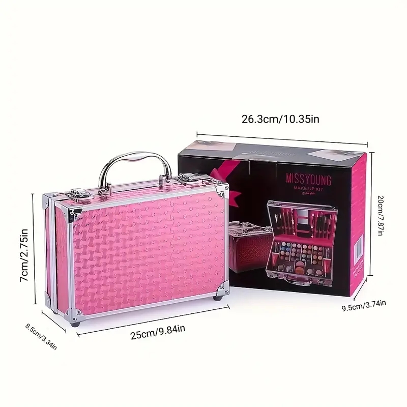 Makeup Gift Box Set, Eyeshadow Glitter Powder Concealer Lip Liner Eyeliner Pencil Brushes Lipsticks Blushes Cosmetics Set
