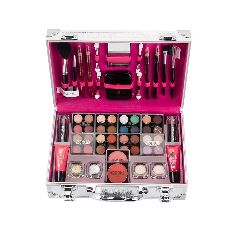 Makeup Kits Portable Cosmetics Eyeshadow Setting Powder Face Blush Lipgloss Contour Eyebrow Powder Lip Liner, Mother's Day Gifts For Mom