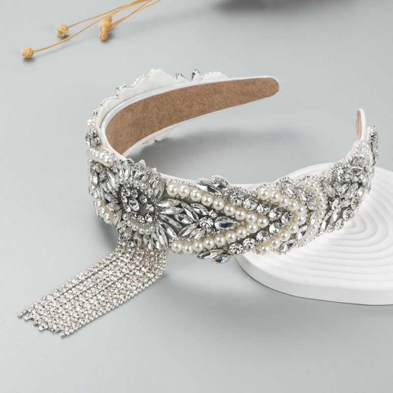 Baroque Hair Hoop Headband Iced Out Bridal Head Band For Ladies Women Girls FG785-B