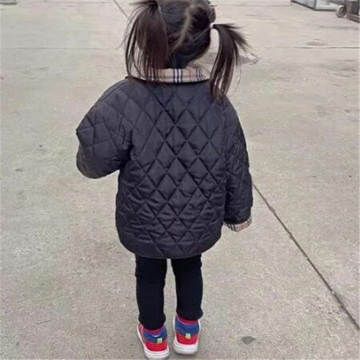 Kids Cotton Coat Toddler Baby Boys Girl Outwear Two-Sided Fashion Winter Jacket New Plaid Childrens Clothes