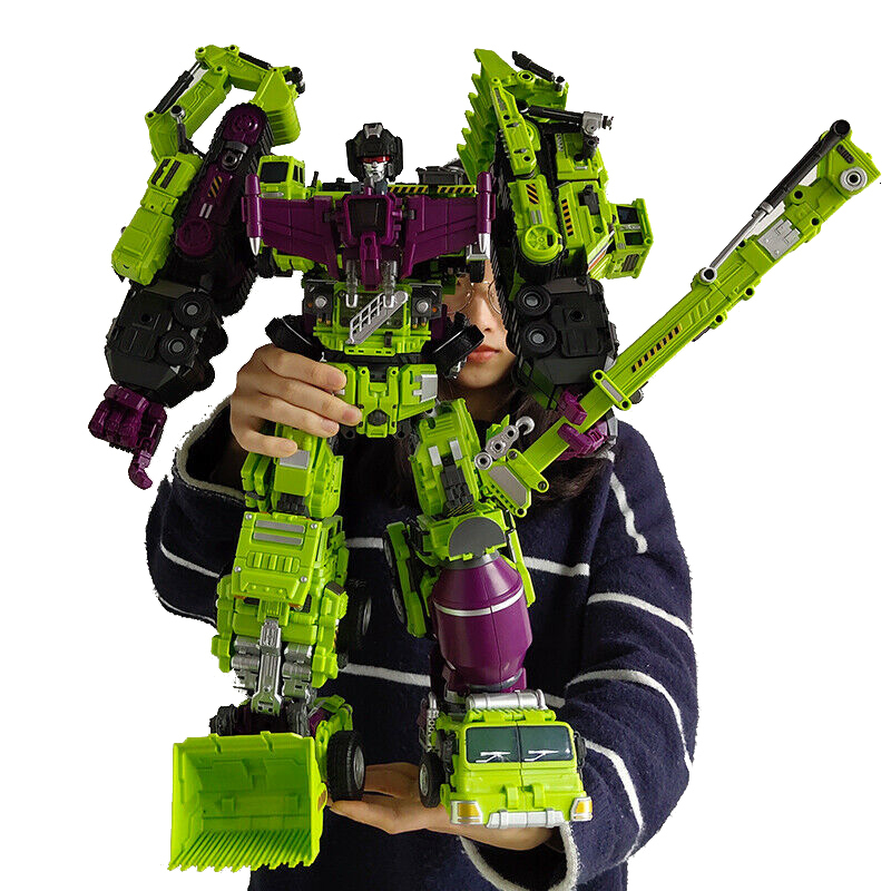 Transformation toys Robots NBK 3349 Transformation Toy Devastator 6in1 Cbiner Robot Action Movie Figures Model ABS 42cm Oversize Deformation Car C251027