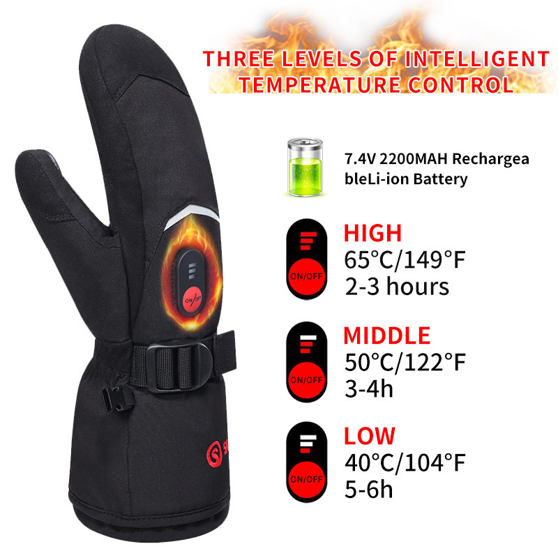 Sports Gloves Savior Heat Winter Mittens Ski Heated Rechargeable Eelctric Battery for Men Women Keep Warm Outdoor 230821