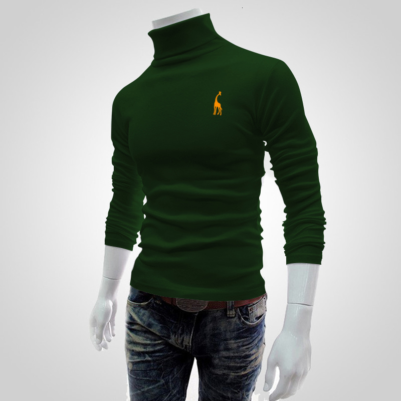 Men's Hoodies Sweatshirts Spring Autumn Winter Cotton Cashmere High Elastic Fashion Long Sleeve Bottom Shirt Men's Casual Sports Turtleneck 