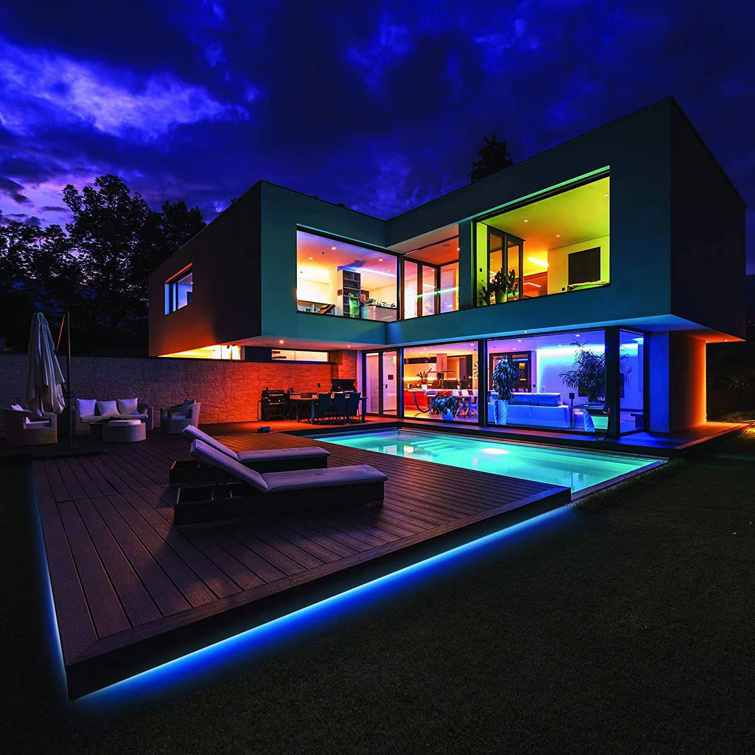 Led Strip 15 20 Meters Outdoor Wifi Alexa 5050 5V Rgb Tape Led Lights For Room Kitchen Bar Backlight Decoration