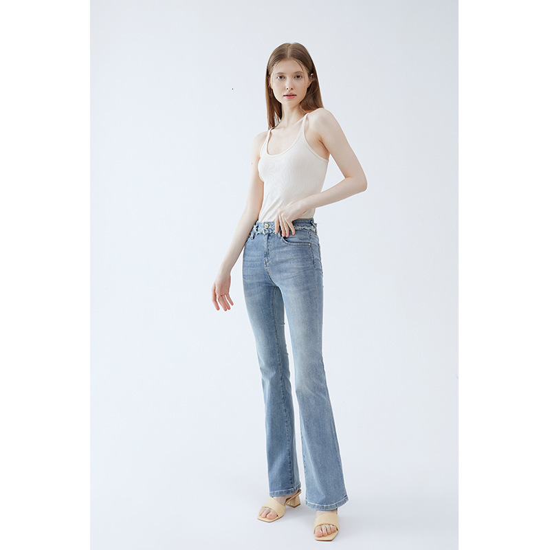 Women's Jeans 2023 Highquality Casual Fashion All Match 230821