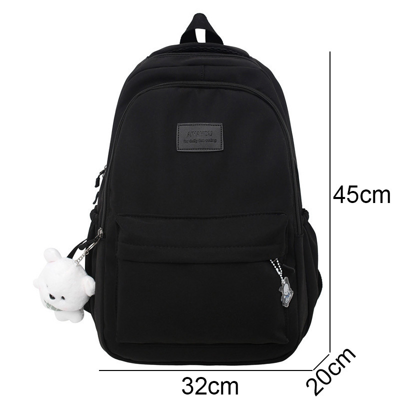 School Bags Plush Backpacks Pink Women Cute Girl Lady Laptop Nylon Female Book Fashion Bag Travel Waterproof Student Backpack College Leisure 230821