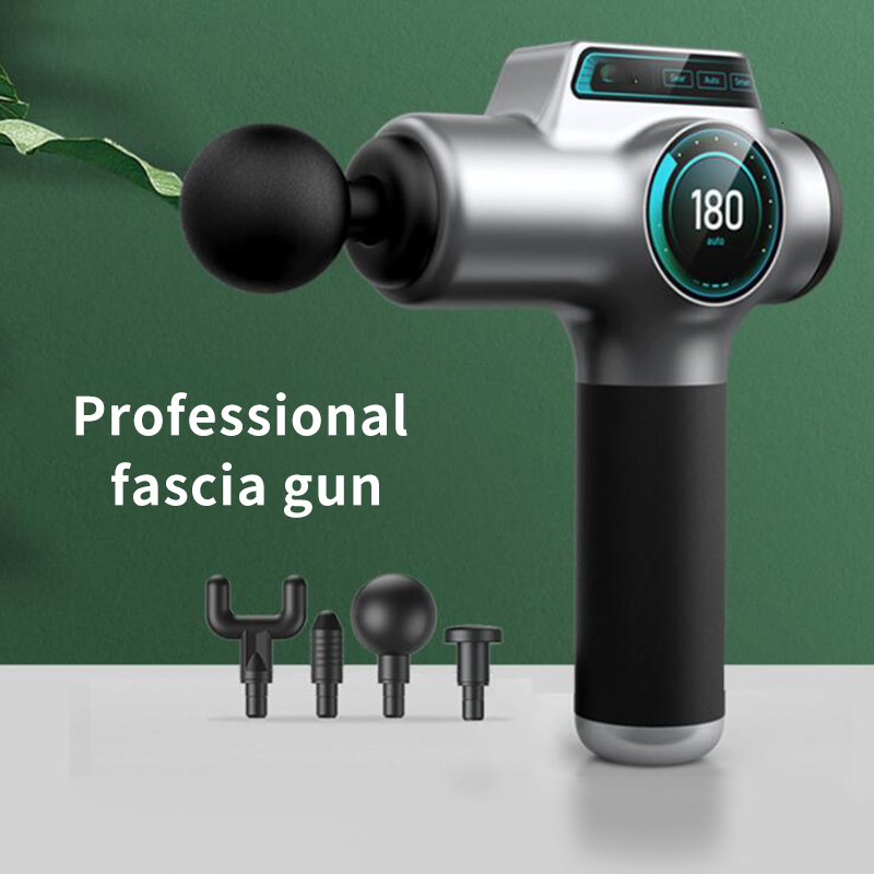 Full Body Massager Professional Massage Gun 2Colors LCD Screen Electric Deep Tissue Muscle Body Back Massager Relaxation Pain Relief Fascia Gun 230821